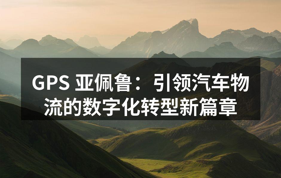 GPS 亚佩鲁的智能物流系统展现